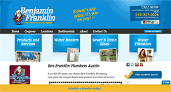 Desktop Screenshot of benfranklinplumbersaustin.com
